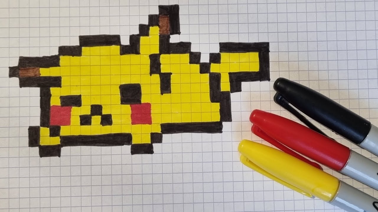 Comment Dessiner Pikachu en Pixel Art Facilement ! ⚡ | Tutoriel - YouTube