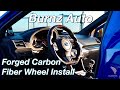 Forged Carbon Fiber Steering Wheel Unboxing and Installation Subaru WRX STI 2015+