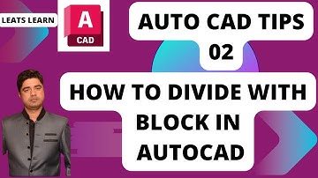 AutoCAD tips 02 | How to divide with Block in AutoCAD |