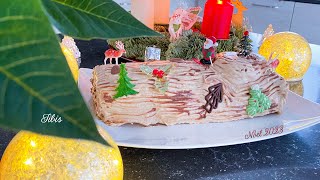 Cùng làm bánh khúc cây “ Bûche de Noël » với mẹ chồng , dễ làm không quá khó ??