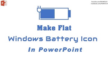 How to make Flat Battery Icon in Powerpoint | Powerpoint Graphics Tutorial | PoinTech