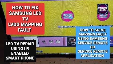 SAMSUNG LED TV- LVDS MAPPING PROBLEM|#LED TV Repair Using Samsung Service Remote or it