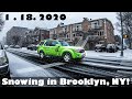 Walking in Snow NYC - Walking in Bensonhurst Brooklyn NYC - January 18th 2020