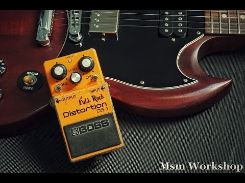 Boss DS-1 distortion pedal, Full Rock mod, Msm Workshop