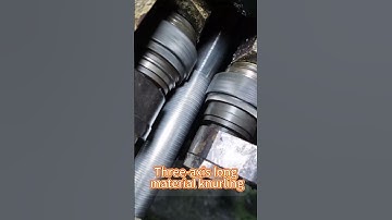 Three-axis long material knurling#threadrollingmachine#knurlingmachine#threadrollingwheel#machine