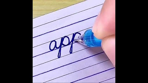 Apple - Learn name of fruit | Learn to write English cursive writing for beginners