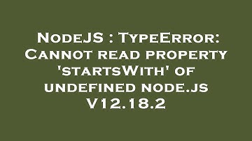 NodeJS : TypeError: Cannot read property 