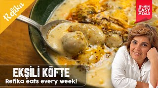 Easy Turkish Meatball Soup | Refika&#39;s FAVORITE Comfort Food: EKŞİLİ KÖFTE Recipe 🤤