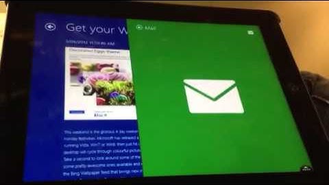 Windows 8 running on an iPad