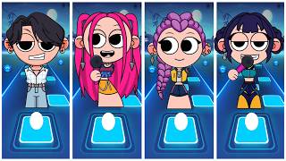 Kpop Demon Hunters 🆚 SAJA Boys 🎮 Tiles Hop EDM RUSH screenshot 2