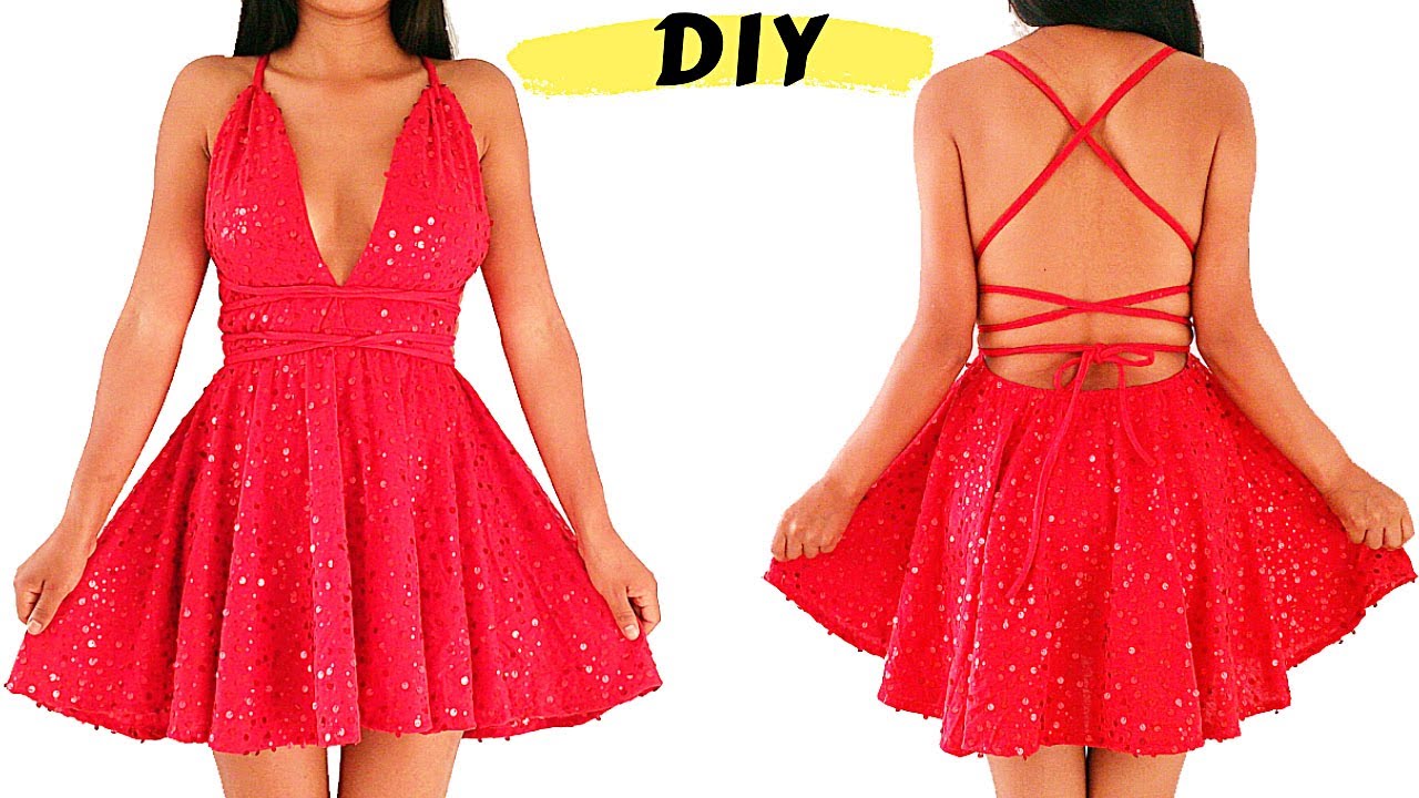 DIY VESTIDO de FIESTA facil y rapido paso a paso DIY Prom Dress YouTube