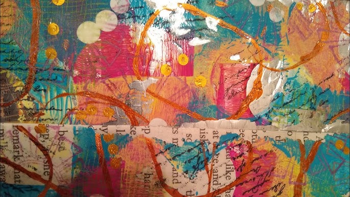 In the Studio: Gelli Plate Printing Folded Book with @jennifiedart 9/30