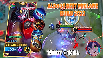 ALDOUS 1SHOT BUILD FOR MIDLANE IS HERE🔥 | ALDOUS BEST BUILD 2022