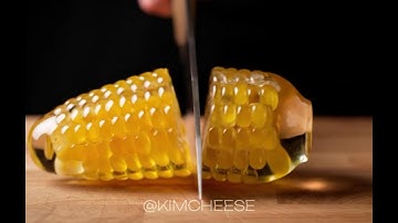 Cutting a Hyper-Realistic Glass Foods&Fruit🌽🍳🥞 Part4 #ASMR#asmrsounds