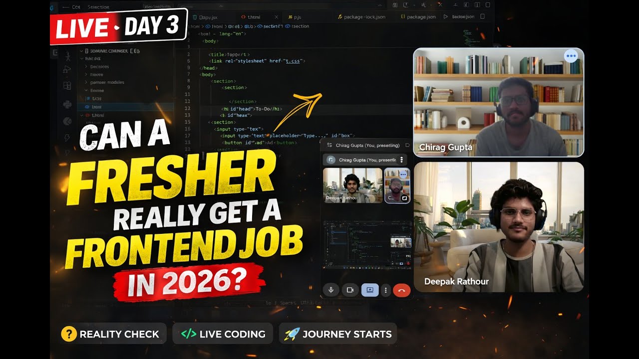 Can a Fresher REALLY Get a Frontend (React.js) Job in 2026? Day 5 ...