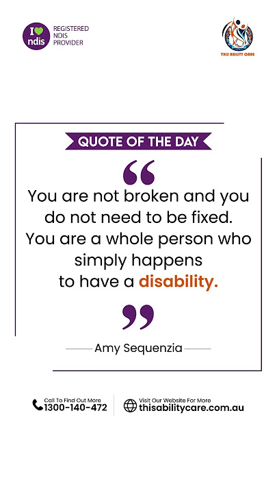 Quote of the Day | Disability Support | This Ability Care | #ndis #ndisprovider #ndissupport #shorts