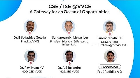 Live Panel Discussion on "CSE/ISE @VVCE - A Gateway for an Ocean of Opportunities "