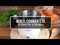 Hanabishi Multi Cooker S/Steel Pot with Steamer 1.5 L HA1315