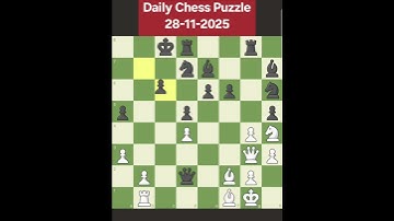 Daily Chess Puzzle Solution from chess.com 28-11-2025. Find the mate in 2