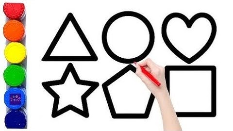 Learn the shapes and colors name | color the shapes for kids 