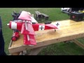 Fokker dr1 triplane red baron rc nitro maiden flight with crash