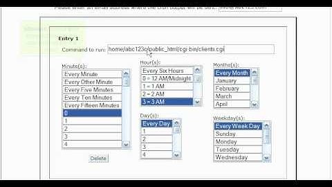 micfo | how to setup cronjob in cPanel