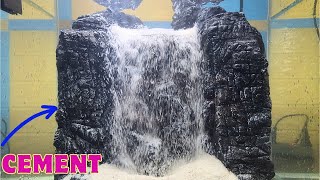 How To Make Sand Waterfall Aquarium With Cement