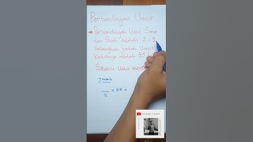 Mencari selisih umur ||Soal Perbandingan umur#math#education#perbandinganusia