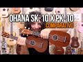 Comparativo de ukuleles: Ohana SK-10 vs. Ohana pineapple PK-10