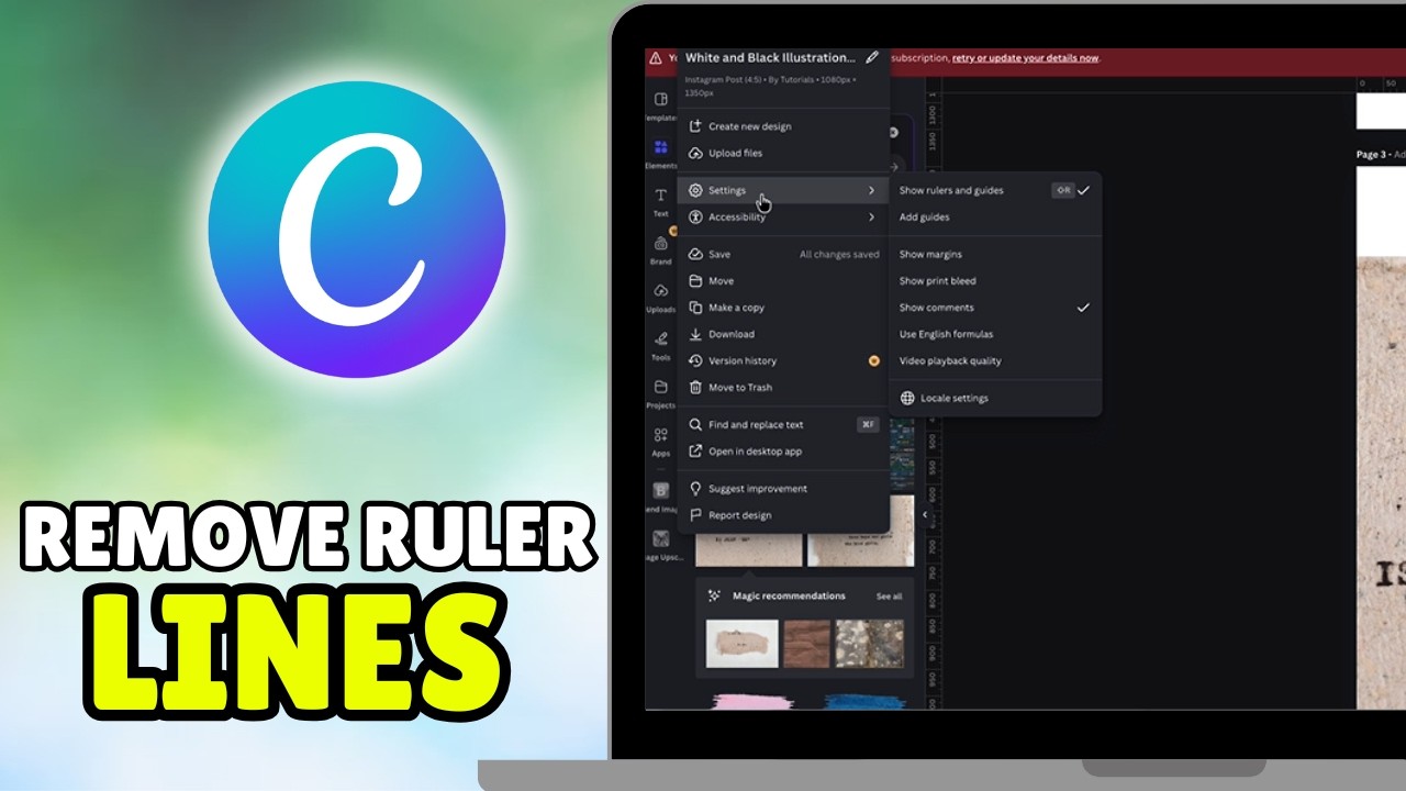 How To Remove Ruler Lines & Guide Lines In Canva (2026) - Full Guide ...