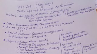 ASF Act 1975 | very simplest way | tips and tricks to remember ✅ | For AD ASF and inspector ASF