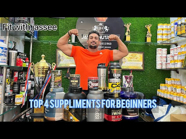 Top 4 supplement for beginners || muscle building || fit with jassee class=