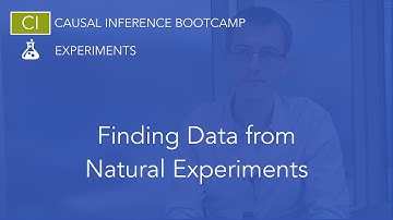 Finding Data from Natural Experiments: Causal Inference Bootcamp