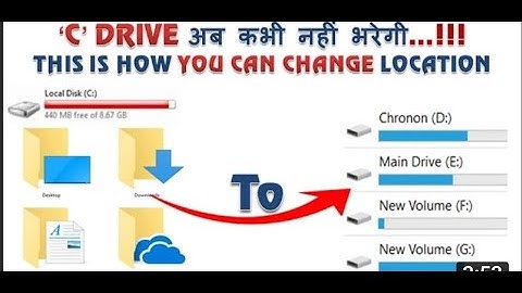 How to change desktop location windows 7/8/10 | Move user folder to another drive windows 7/8/10