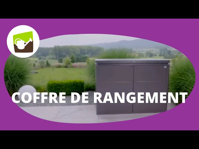 Coffre de rangement en métal poubelle 1150 L Biohort Jardin et Saisons