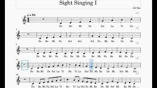 Sing with Solfege | Sight Singing Exercise 1 - 视唱练习1