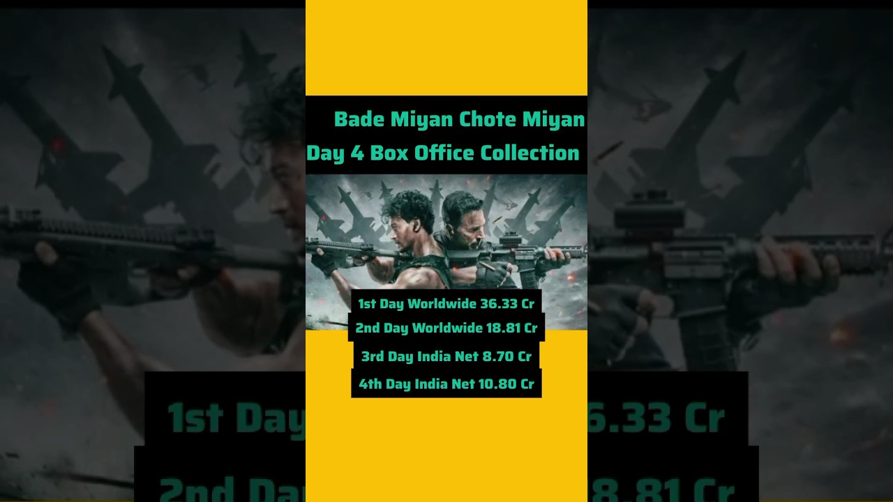 Bade Miyan Chote Miyan 3 Days Collection worldwide, Bade Miyan Chote Miyan Collection Day 4, 
