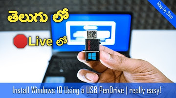 windows 10 official ISO file live installation with USB #techfindertelugu
