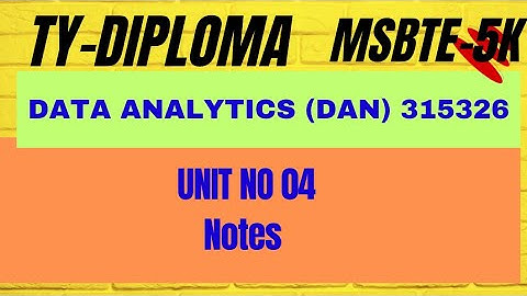 DAN-315326-Unit No-04 Notes #kscheme  #notes  #dan #5thsemester  #5thsemester  #kscheme  #dan