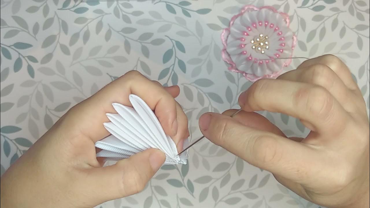 Зефирки из репсовой ленты 4 см. - YouTube