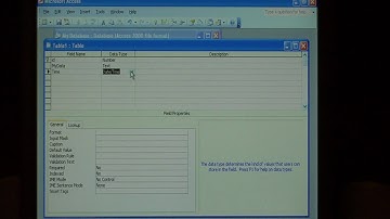 Computer Training : How to Create a Date/Time Microsoft Access Field