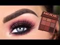 Huda Beauty Nude RICH Obsessions Eyeshadow Palette | Smokey Eye Makeup Tutorial