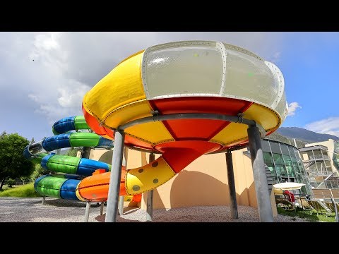 Bowl Slide :: Trichterrutsche mit Glaswand | Aqua Dome Therme Längenfeld