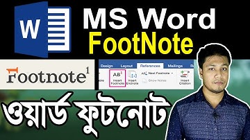 MS Word Footnotes Bangal Tutoial | How to Add Footnote - EndNote | Footnote in Word | ফুটনোট