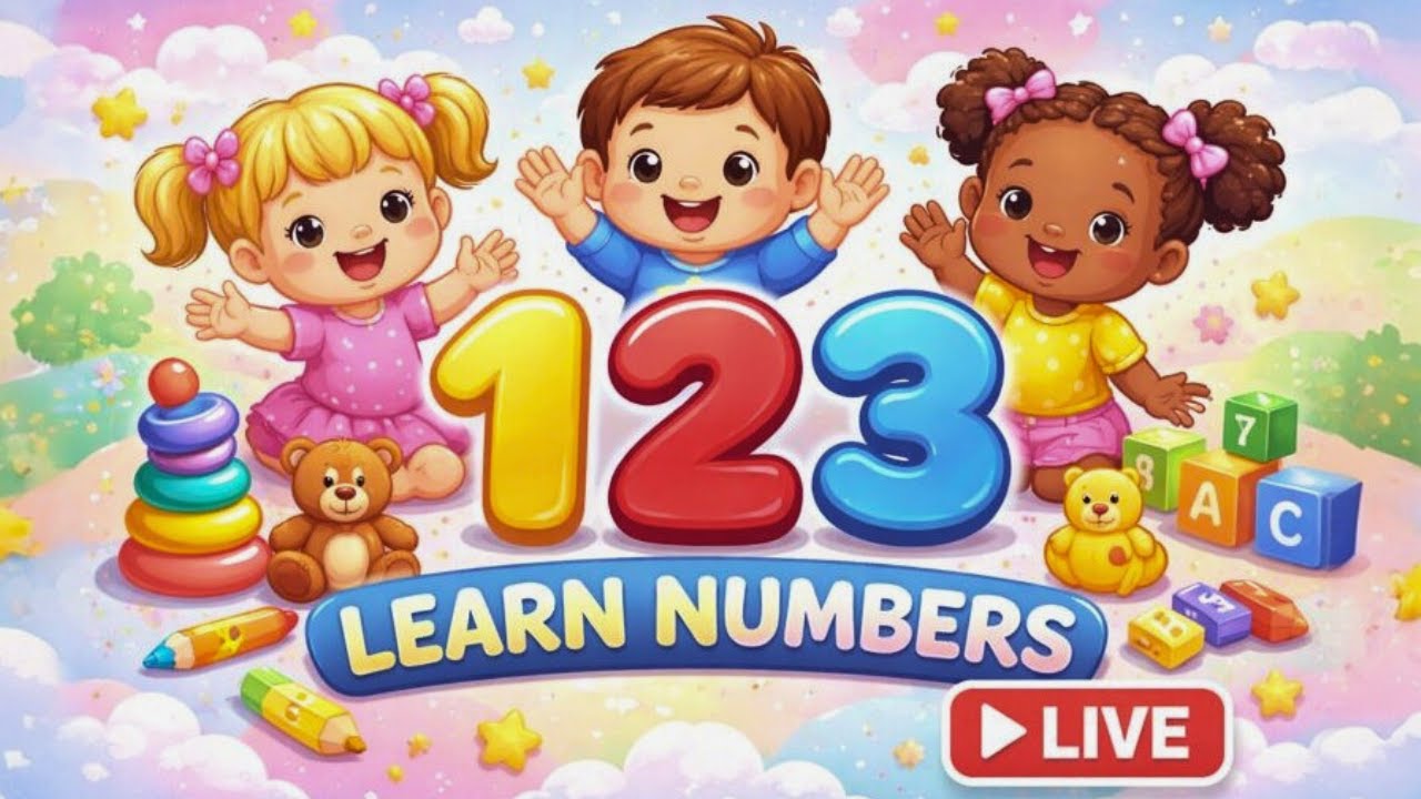 123 Counting Live for Kids | Learn Numbers & Math Basics