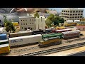 N scale union pacific and santa fe railroad layout update and op session