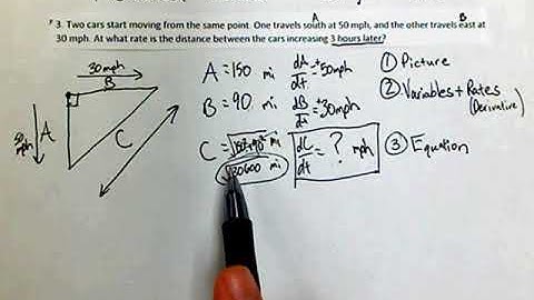 Related Rates - Pythagorean Theorem Problem