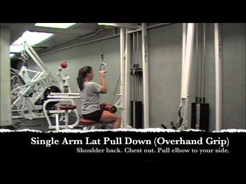 Single Arm Lat Pull Down (Overhand Grip)