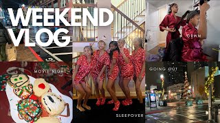WEEKEND IN MY LIFE: Christmas Sleepover, Movies, Going Out, GRWM, Going Out, Etc. | Vlogmas Day 15