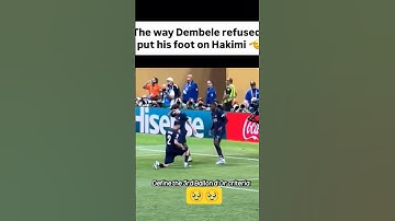 The way Dembele refused to put his foot on Hakimi 🥹 #dembele #hakimi #shorts #psg #viral #respect